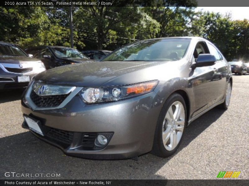 Polished Metal Metallic / Ebony 2010 Acura TSX V6 Sedan