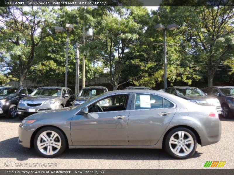 Polished Metal Metallic / Ebony 2010 Acura TSX V6 Sedan