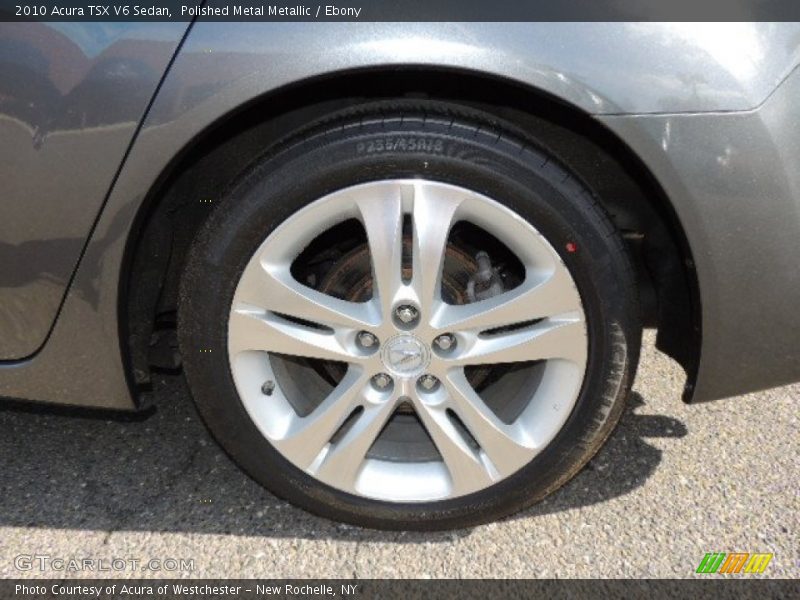 Polished Metal Metallic / Ebony 2010 Acura TSX V6 Sedan