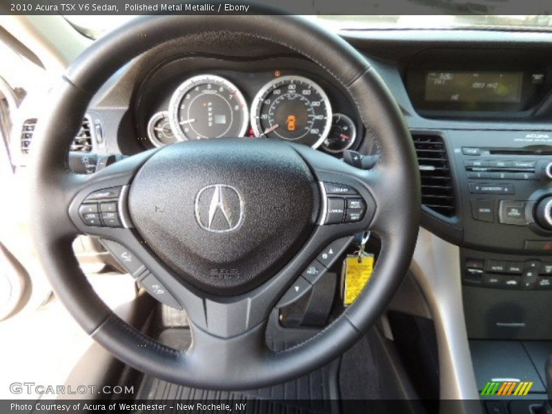 Polished Metal Metallic / Ebony 2010 Acura TSX V6 Sedan