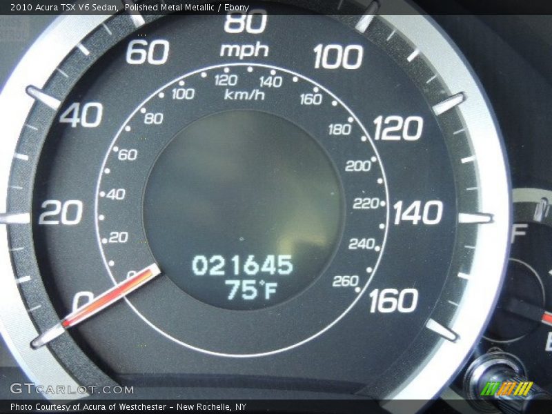 Polished Metal Metallic / Ebony 2010 Acura TSX V6 Sedan