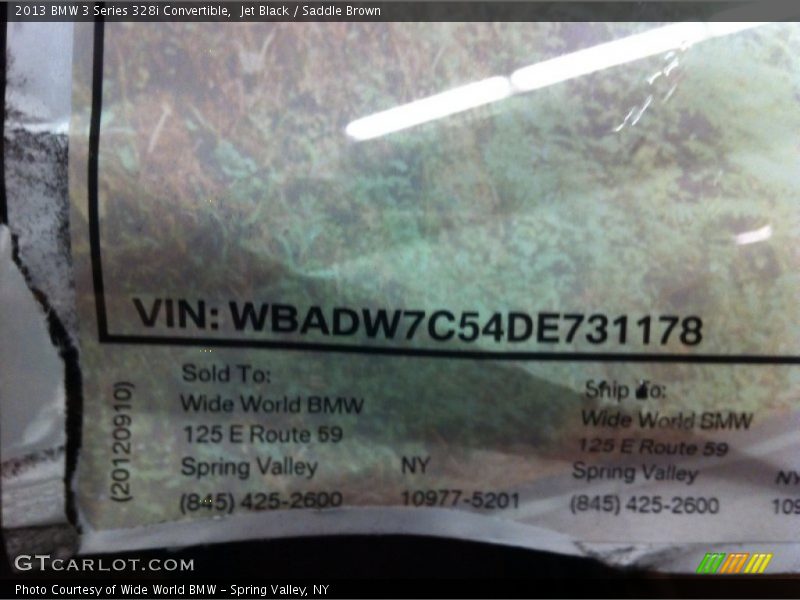 Jet Black / Saddle Brown 2013 BMW 3 Series 328i Convertible