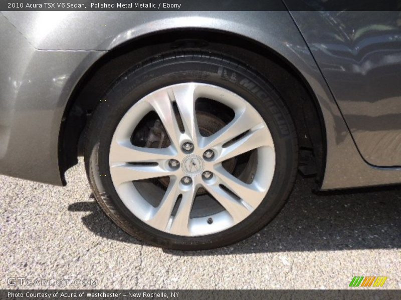 Polished Metal Metallic / Ebony 2010 Acura TSX V6 Sedan