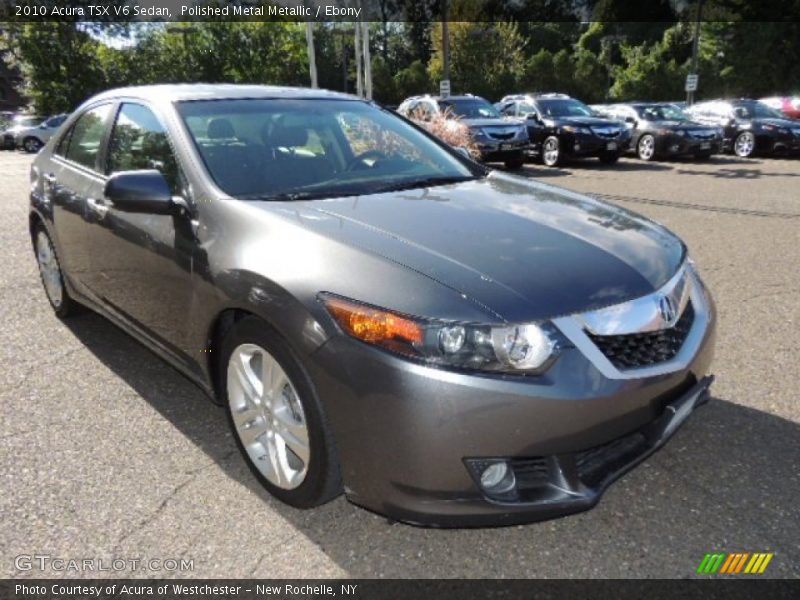 Polished Metal Metallic / Ebony 2010 Acura TSX V6 Sedan