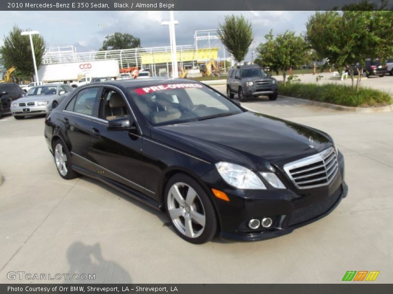 Black / Almond Beige 2010 Mercedes-Benz E 350 Sedan