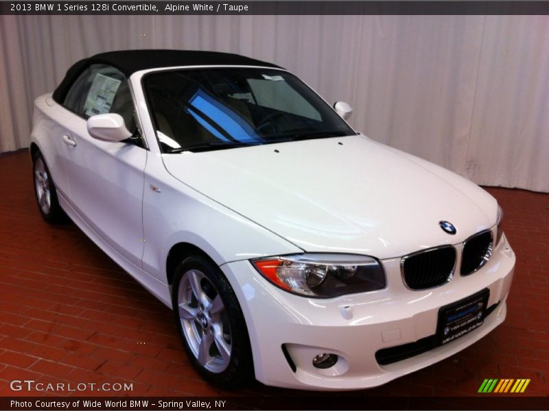 Alpine White / Taupe 2013 BMW 1 Series 128i Convertible