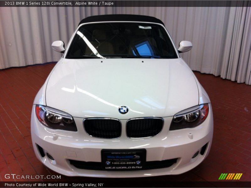 Alpine White / Taupe 2013 BMW 1 Series 128i Convertible