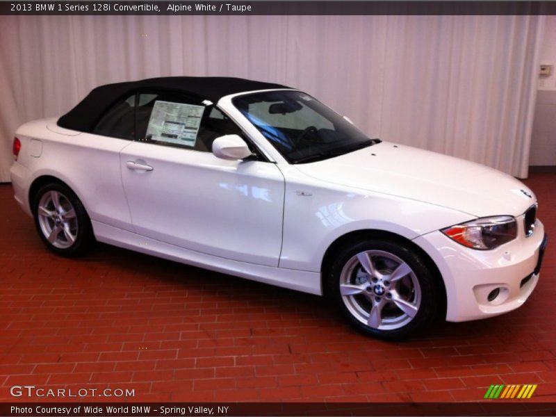 Alpine White / Taupe 2013 BMW 1 Series 128i Convertible