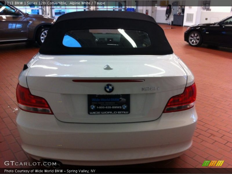 Alpine White / Taupe 2013 BMW 1 Series 128i Convertible