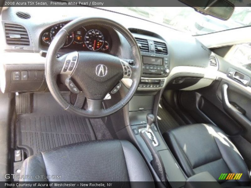 Premium White Pearl / Ebony 2008 Acura TSX Sedan