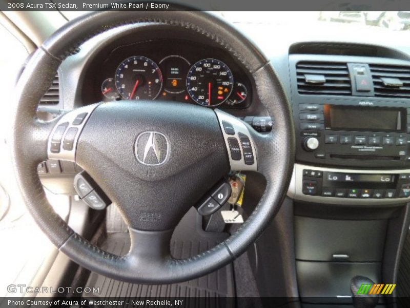Premium White Pearl / Ebony 2008 Acura TSX Sedan