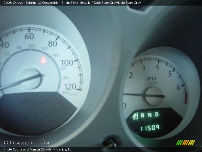 Bright Silver Metallic / Dark Slate Gray/Light Slate Gray 2008 Chrysler Sebring LX Convertible