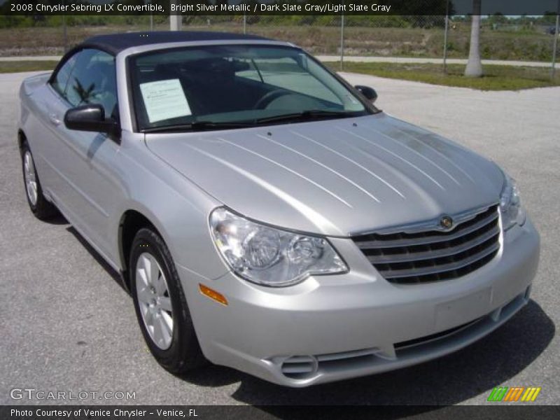 Bright Silver Metallic / Dark Slate Gray/Light Slate Gray 2008 Chrysler Sebring LX Convertible