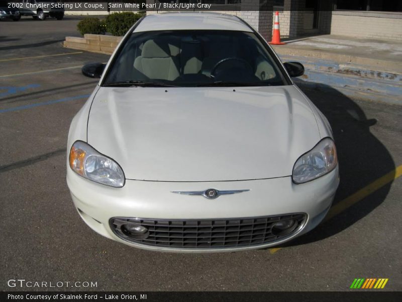 Satin White Pearl / Black/Light Gray 2002 Chrysler Sebring LX Coupe