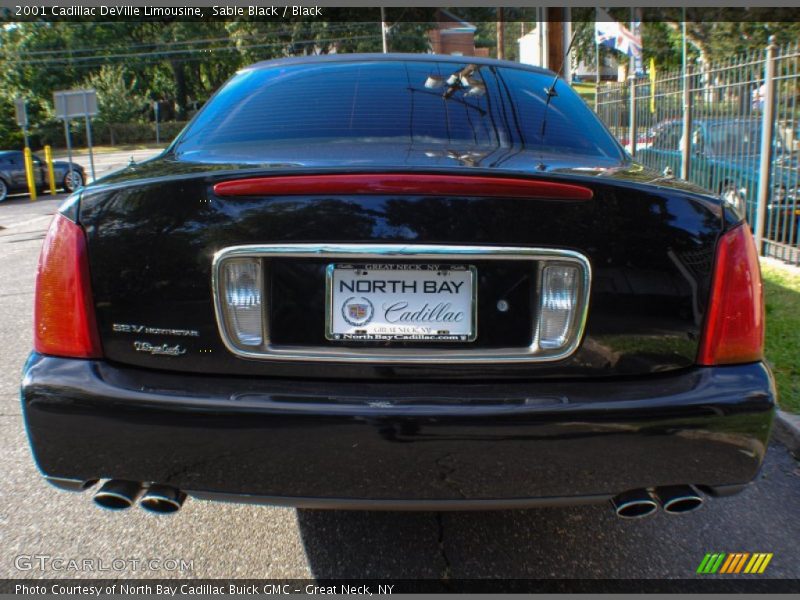 Sable Black / Black 2001 Cadillac DeVille Limousine
