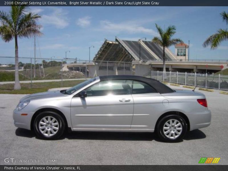 Bright Silver Metallic / Dark Slate Gray/Light Slate Gray 2008 Chrysler Sebring LX Convertible