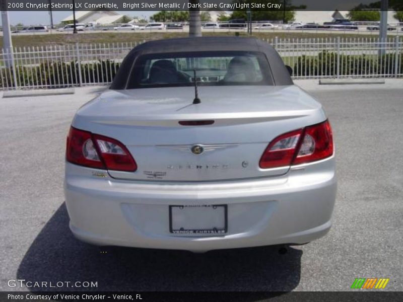 Bright Silver Metallic / Dark Slate Gray/Light Slate Gray 2008 Chrysler Sebring LX Convertible