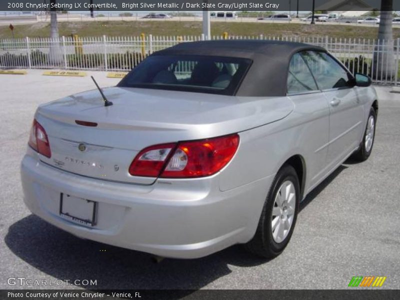Bright Silver Metallic / Dark Slate Gray/Light Slate Gray 2008 Chrysler Sebring LX Convertible