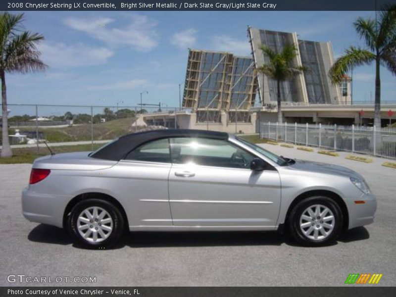 Bright Silver Metallic / Dark Slate Gray/Light Slate Gray 2008 Chrysler Sebring LX Convertible