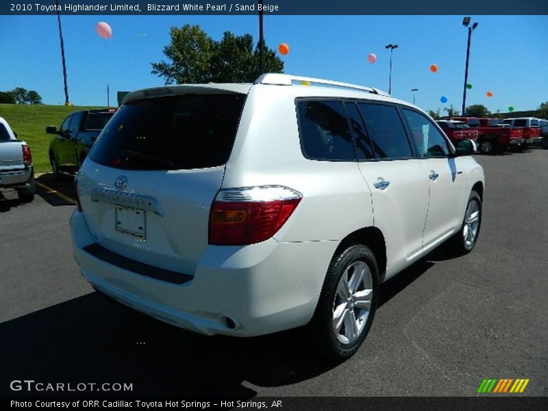 Blizzard White Pearl / Sand Beige 2010 Toyota Highlander Limited
