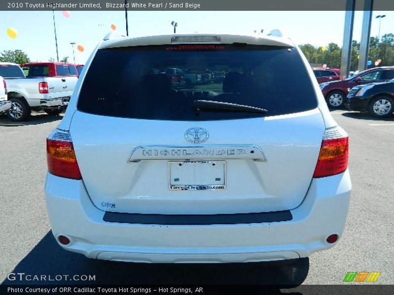 Blizzard White Pearl / Sand Beige 2010 Toyota Highlander Limited