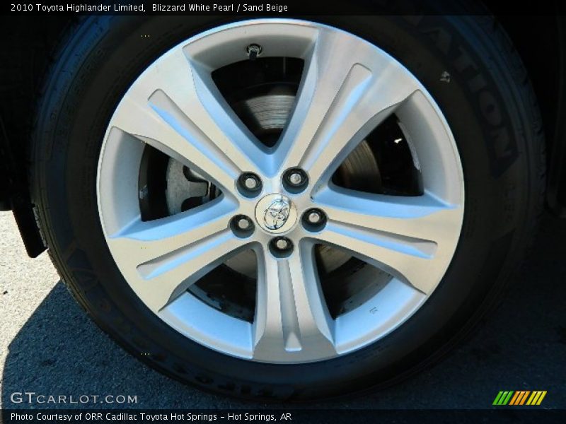 Blizzard White Pearl / Sand Beige 2010 Toyota Highlander Limited