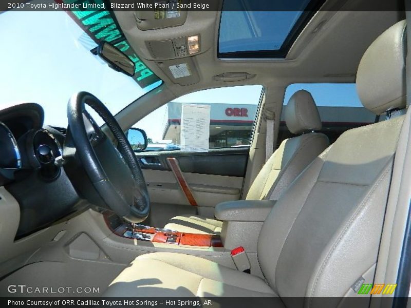 Blizzard White Pearl / Sand Beige 2010 Toyota Highlander Limited