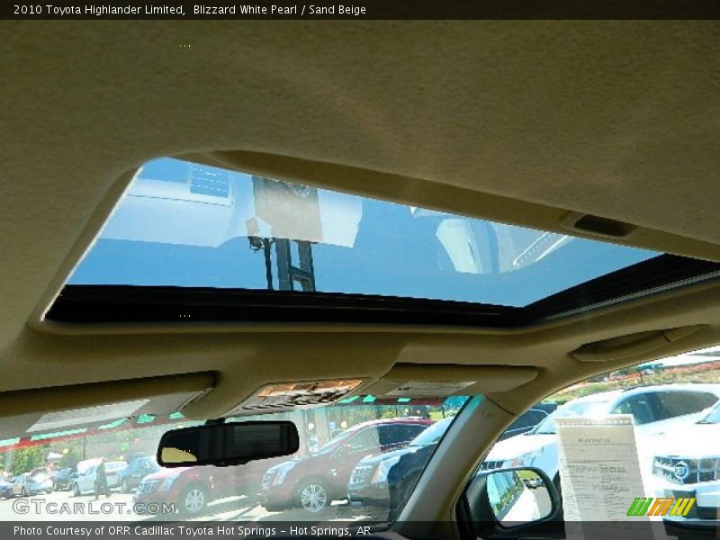 Blizzard White Pearl / Sand Beige 2010 Toyota Highlander Limited