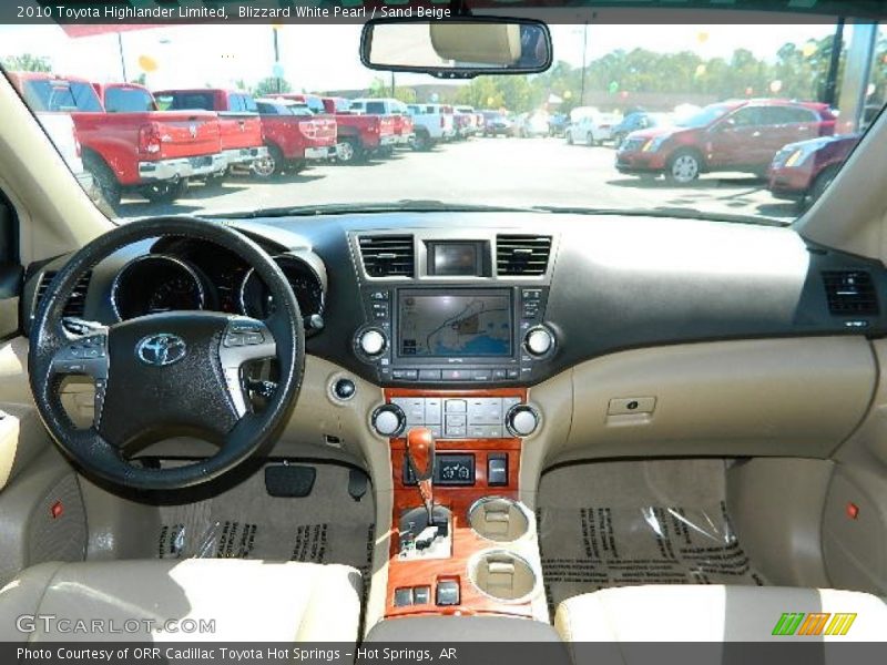 Blizzard White Pearl / Sand Beige 2010 Toyota Highlander Limited