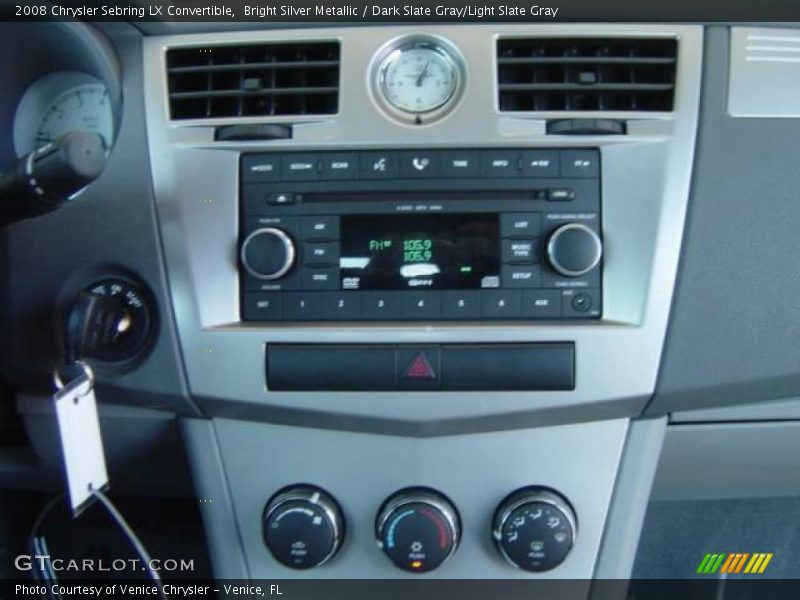 Bright Silver Metallic / Dark Slate Gray/Light Slate Gray 2008 Chrysler Sebring LX Convertible