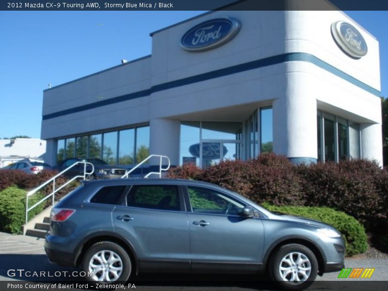 Stormy Blue Mica / Black 2012 Mazda CX-9 Touring AWD
