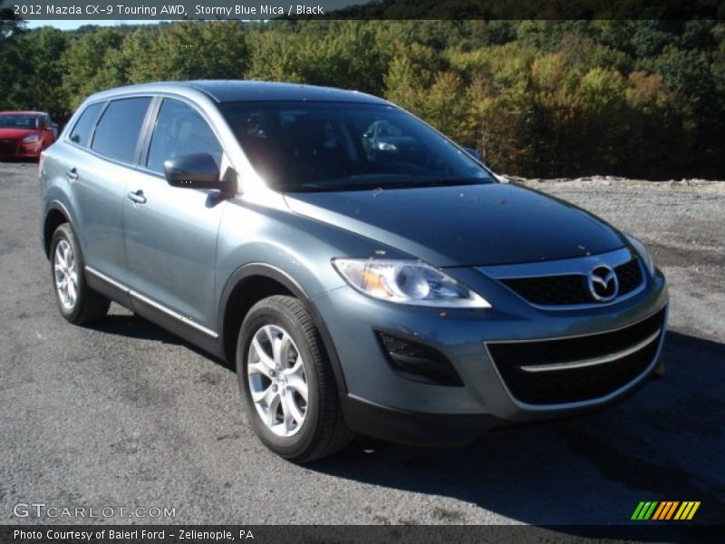 Stormy Blue Mica / Black 2012 Mazda CX-9 Touring AWD
