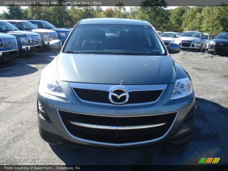 Stormy Blue Mica / Black 2012 Mazda CX-9 Touring AWD