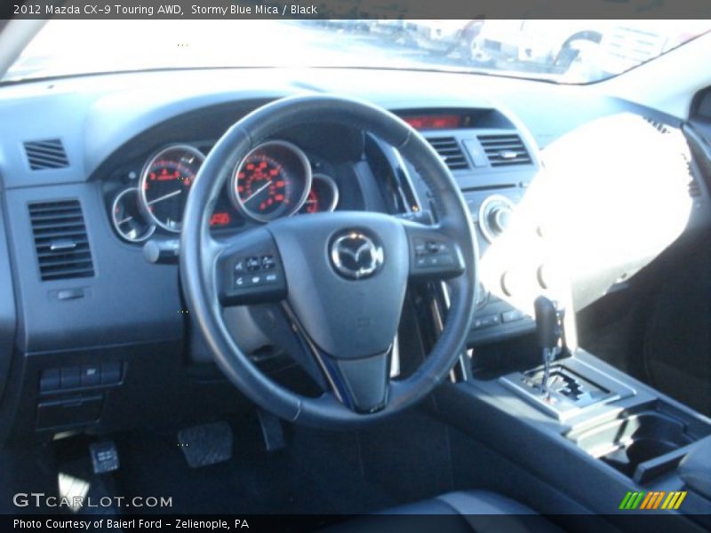 Stormy Blue Mica / Black 2012 Mazda CX-9 Touring AWD
