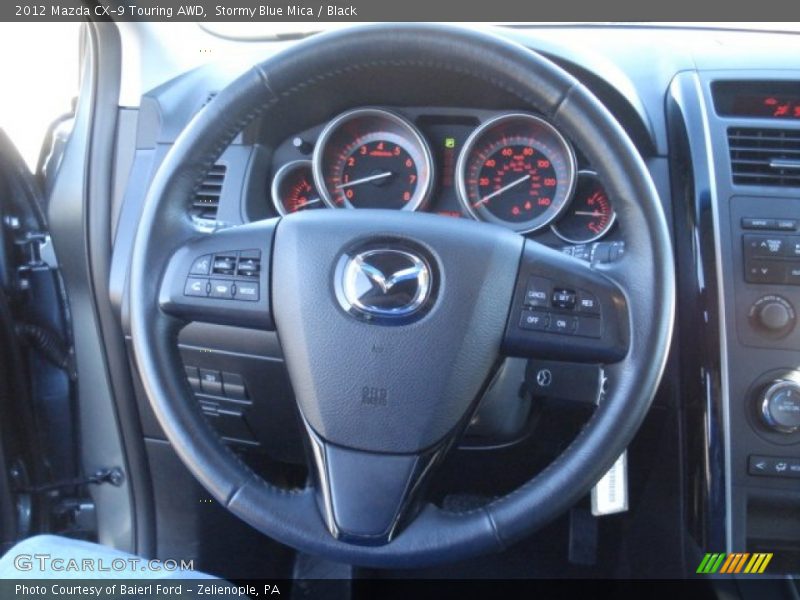 Stormy Blue Mica / Black 2012 Mazda CX-9 Touring AWD