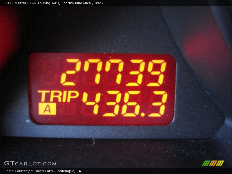 Stormy Blue Mica / Black 2012 Mazda CX-9 Touring AWD