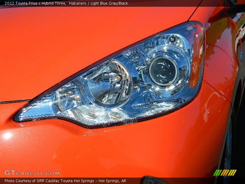 Habanero / Light Blue Gray/Black 2012 Toyota Prius c Hybrid Three