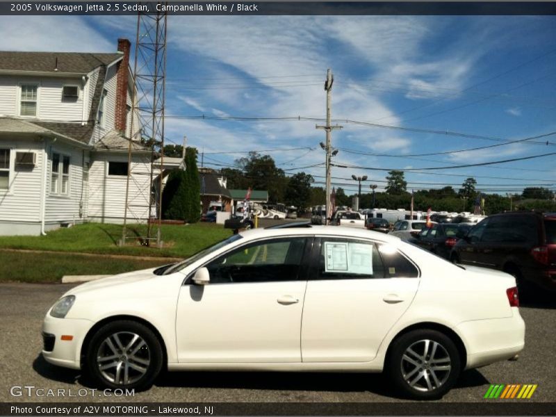 Campanella White / Black 2005 Volkswagen Jetta 2.5 Sedan