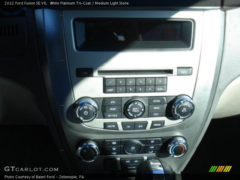 White Platinum Tri-Coat / Medium Light Stone 2012 Ford Fusion SE V6
