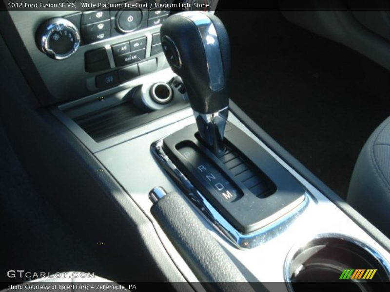 White Platinum Tri-Coat / Medium Light Stone 2012 Ford Fusion SE V6