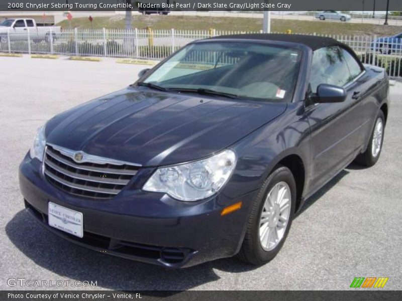 Modern Blue Pearl / Dark Slate Gray/Light Slate Gray 2008 Chrysler Sebring Touring Convertible