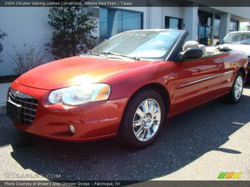 Inferno Red Pearl / Taupe 2004 Chrysler Sebring Limited Convertible
