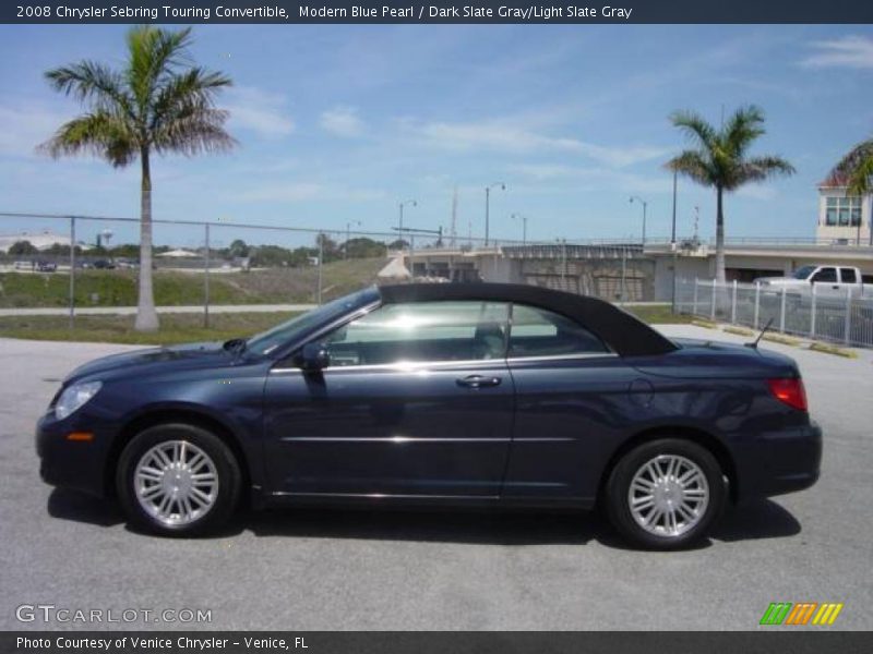 Modern Blue Pearl / Dark Slate Gray/Light Slate Gray 2008 Chrysler Sebring Touring Convertible