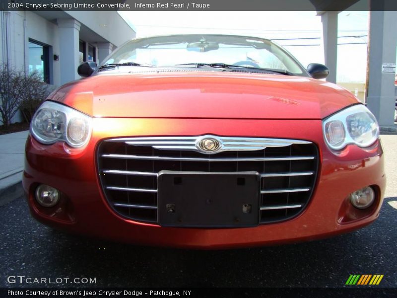 Inferno Red Pearl / Taupe 2004 Chrysler Sebring Limited Convertible