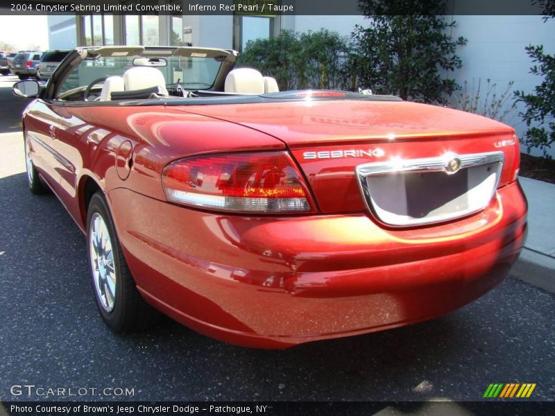 Inferno Red Pearl / Taupe 2004 Chrysler Sebring Limited Convertible