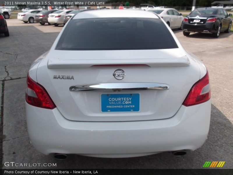 Winter Frost White / Cafe Latte 2011 Nissan Maxima 3.5 S