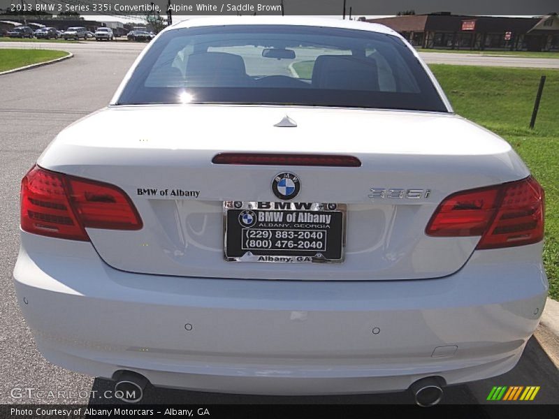Alpine White / Saddle Brown 2013 BMW 3 Series 335i Convertible