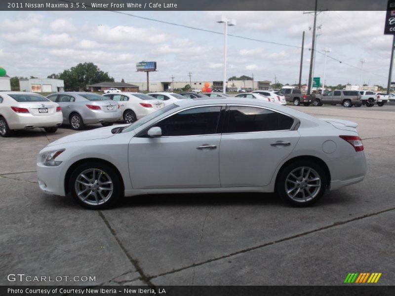 Winter Frost White / Cafe Latte 2011 Nissan Maxima 3.5 S