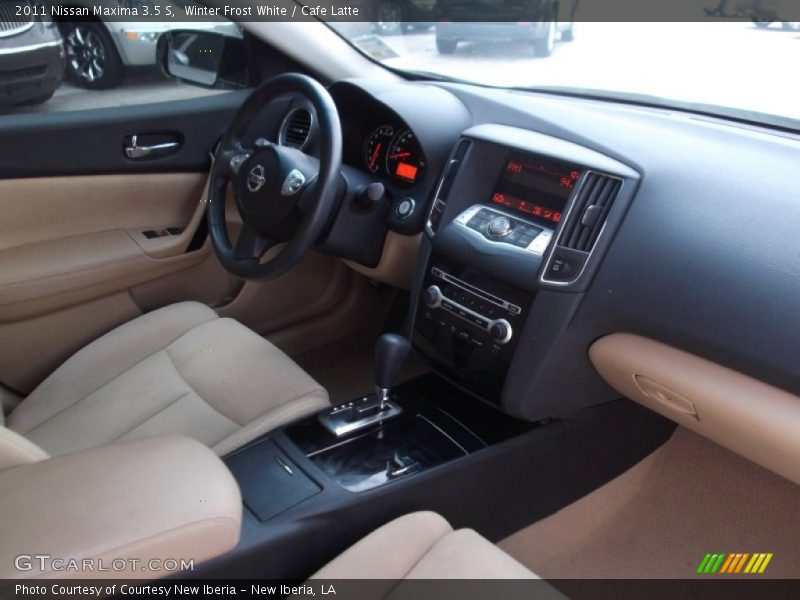 Winter Frost White / Cafe Latte 2011 Nissan Maxima 3.5 S