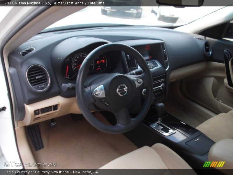 Winter Frost White / Cafe Latte 2011 Nissan Maxima 3.5 S